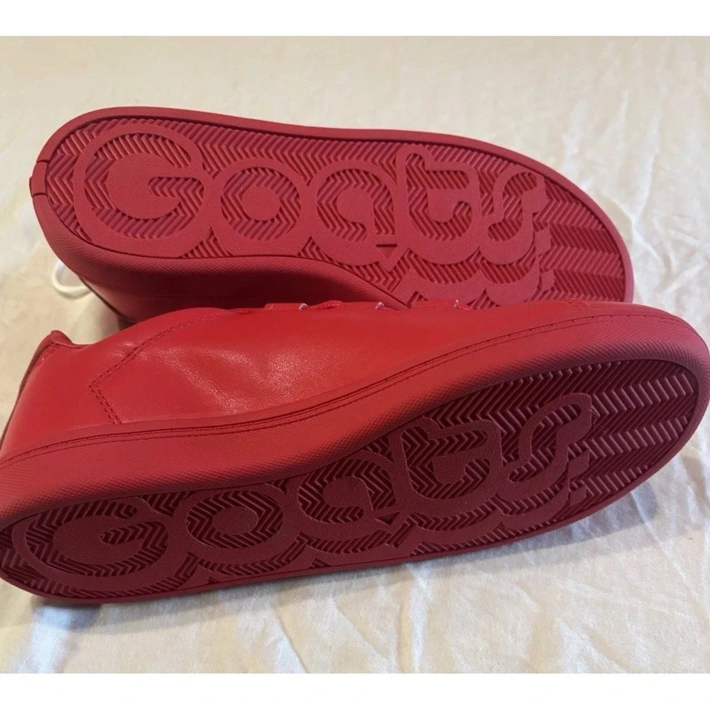 NWT Goats 454W Red Leather Sneakers W/ NatureTex 100% Sustainable W 2 Laces 8.5